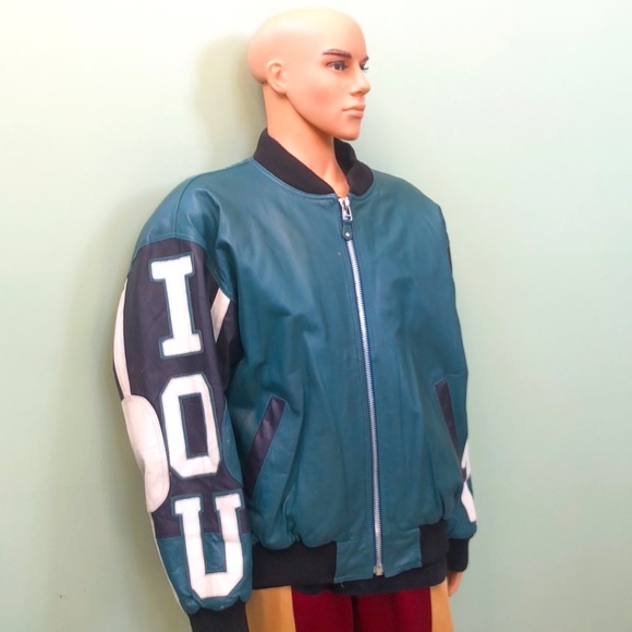 Vintage IOU Bomber Style Jacket Size XL